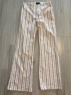 Paul Costelloe Dressage Vintage Striped Low- Rise Cotton Trousers